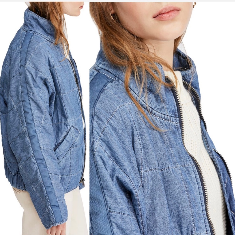 FREE PEOPLE Dolman Sleeve Quilted Jacket in medium new and with tags